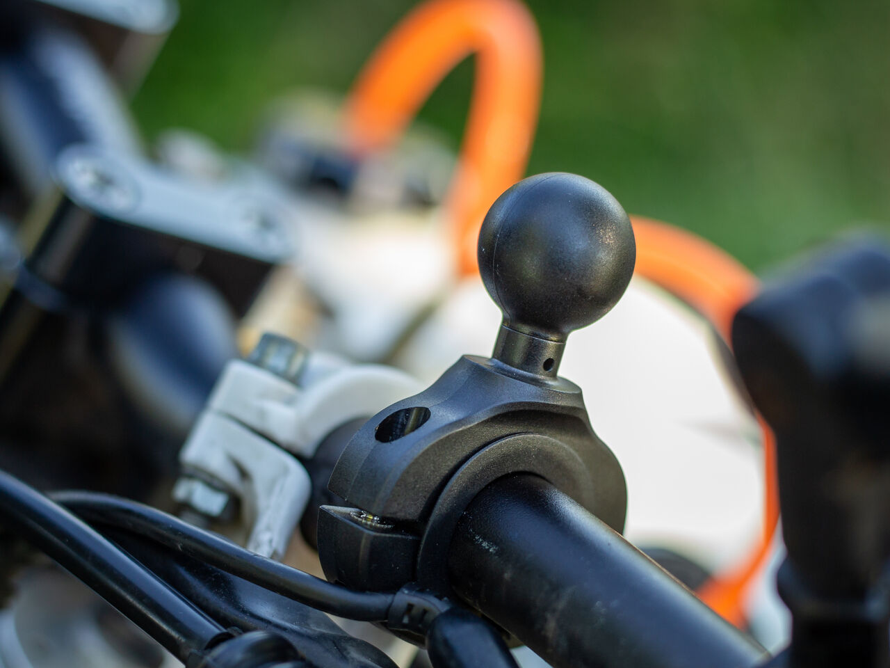 Ultimateaddons Handlebar 1" Black Ball Mount with 3 Prong Adapter - Unboxed