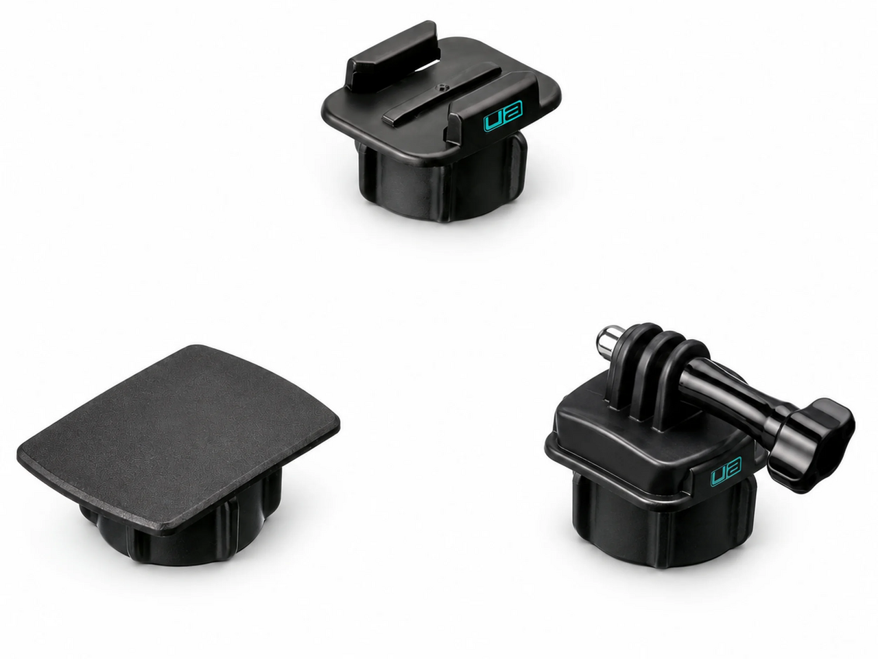 Action camera adapters to fit 1" 25mm ball mount attachments