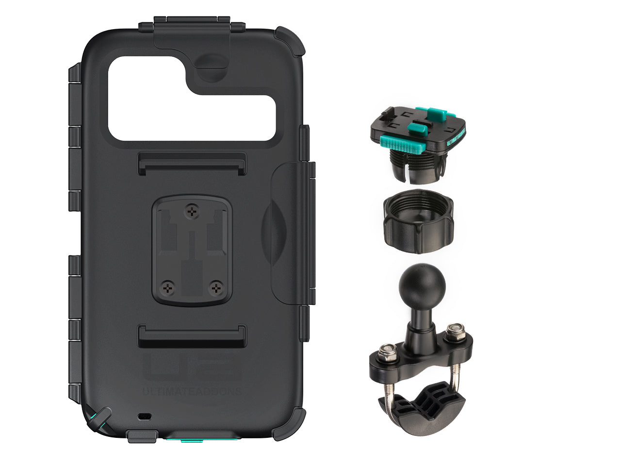 iPhone 12 Pro Max Tough Waterproof Motorcycle Mount Phone Case Kits