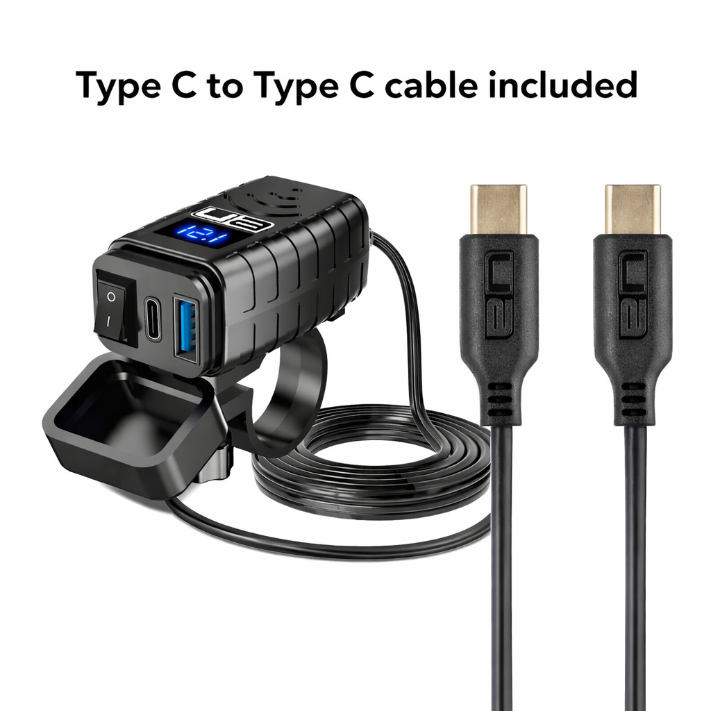 Motorcycle SAE to USB Charger with Optional Cables