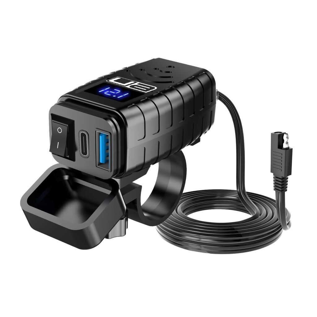 Motorcycle SAE to USB Charger with Optional Cables
