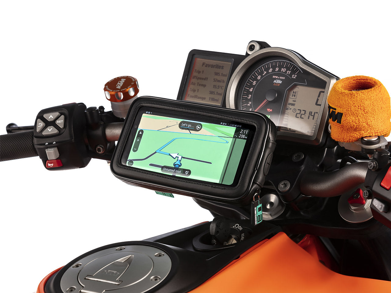 Ultimateaddons Waterproof Motorcycle Easy Access Universal Soft Case Motorbike Mount 