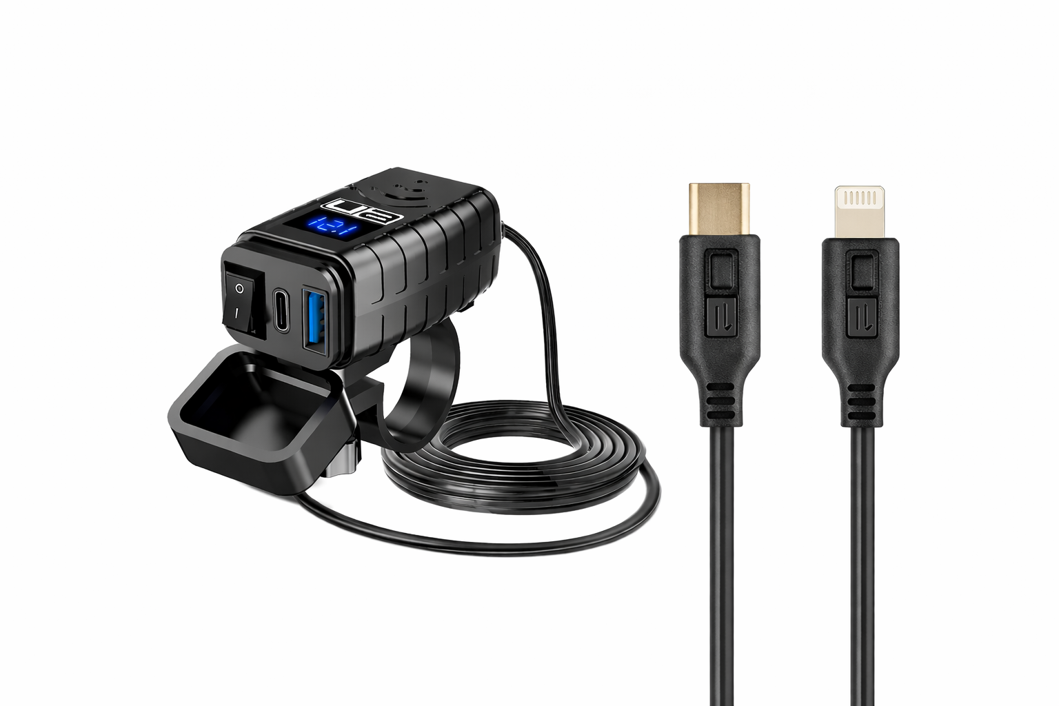 Motorcycle SAE to USB Charger with Optional Cables
