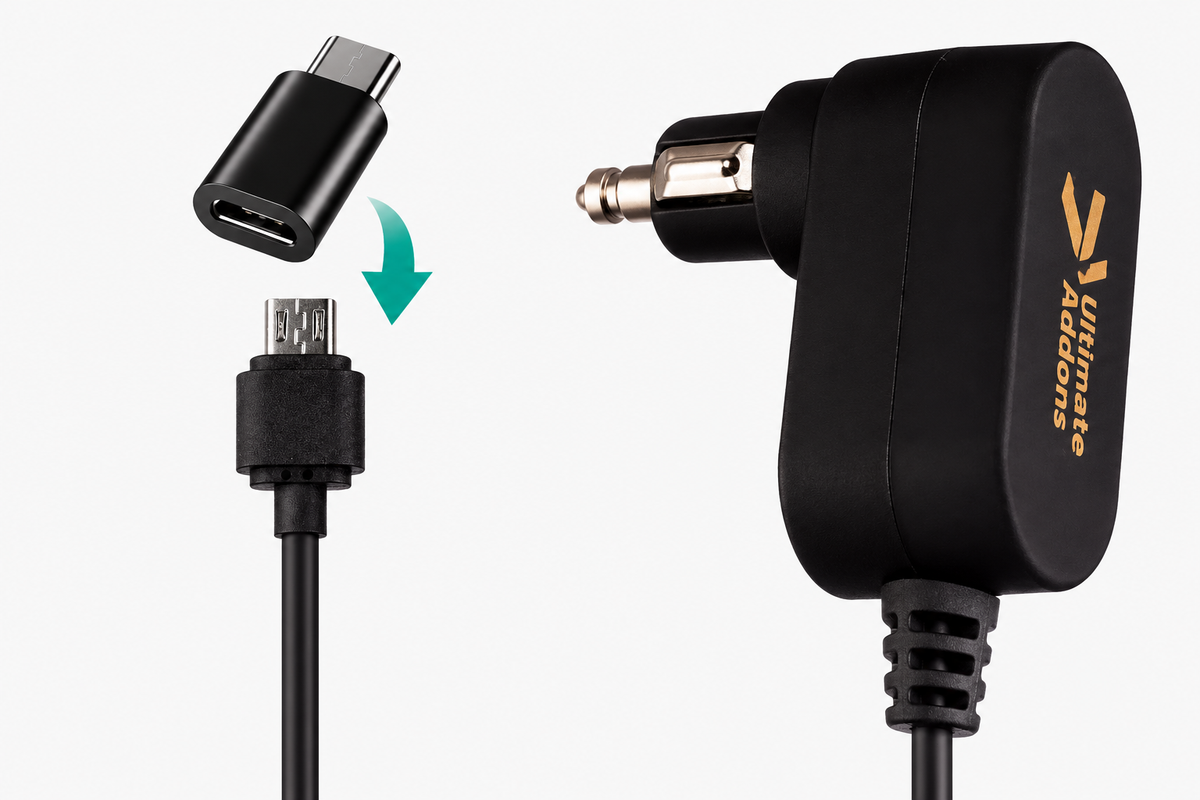 1 Metre Compact Right Angle Din Hella Auxiliary Charger 