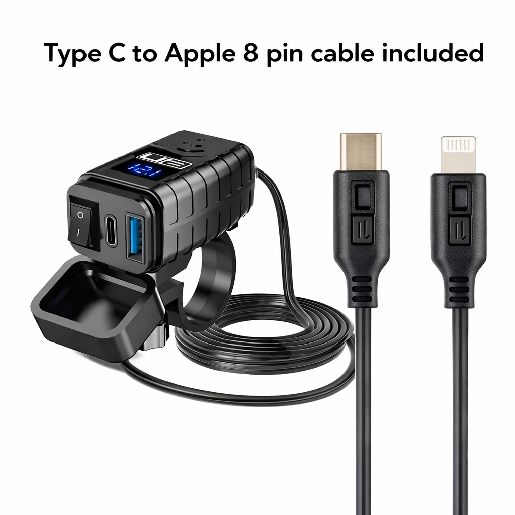 Motorcycle SAE to USB Charger with Optional Cables