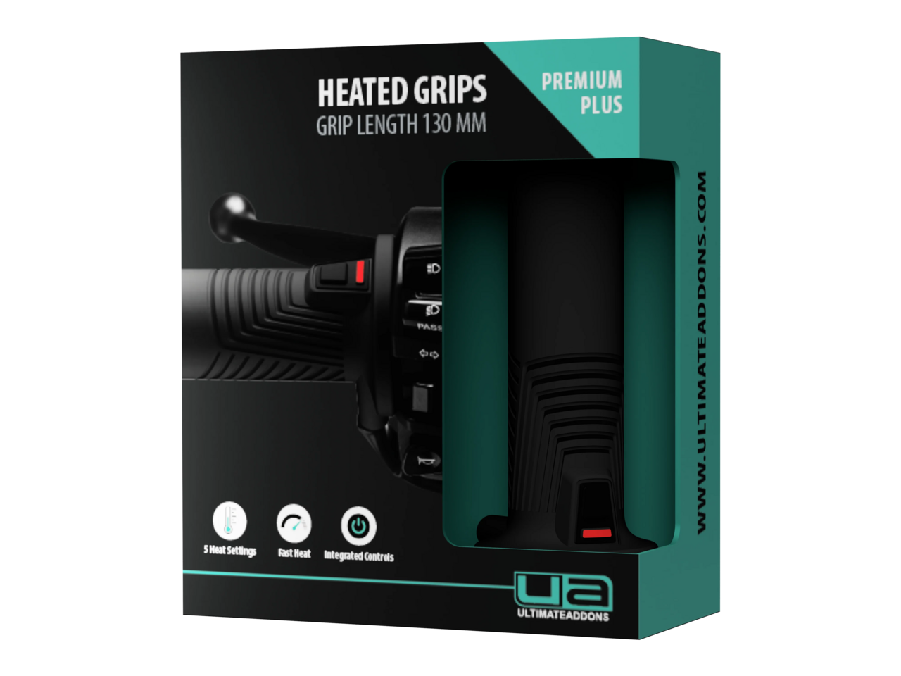 Ultimateaddons Premium Plus Motorcycle Heated Grips With Heat Boost