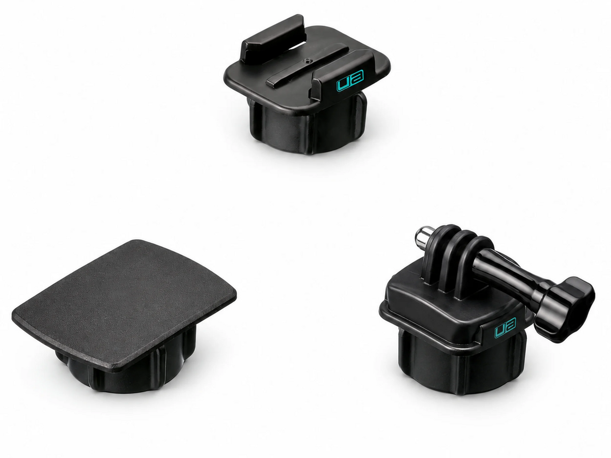 Action camera adapters to fit 1" 25mm ball mount attachments
