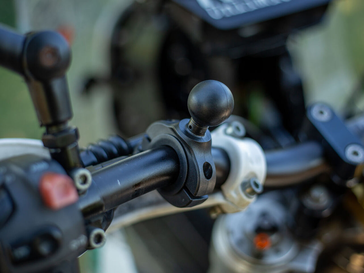 Ultimateaddons Handlebar 1&quot; Black Ball Mount with 3 Prong Adapter - Unboxed
