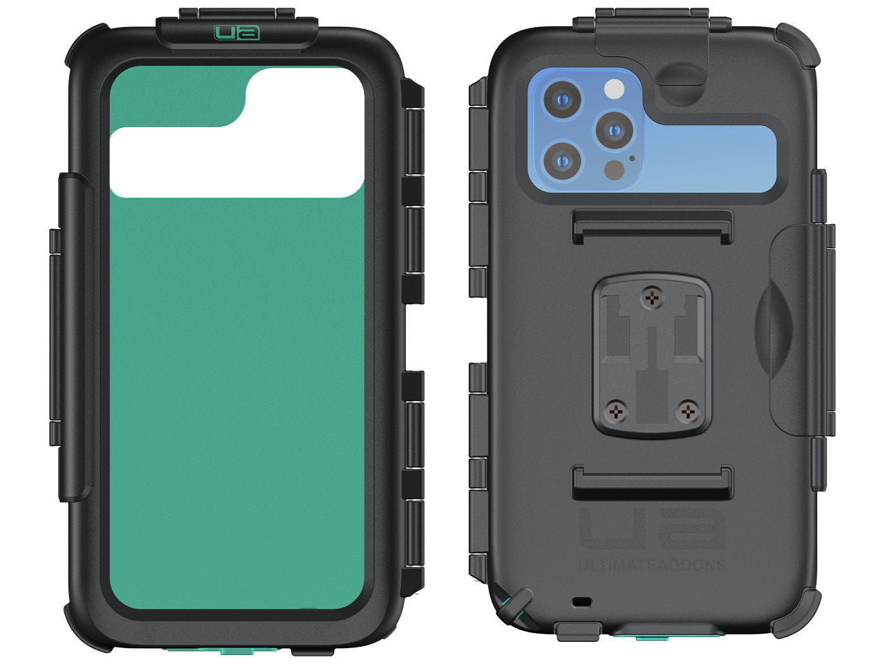 Tough Case for iPhone 12 Pro max with Amps 4 Hole Plate Secure Adapter