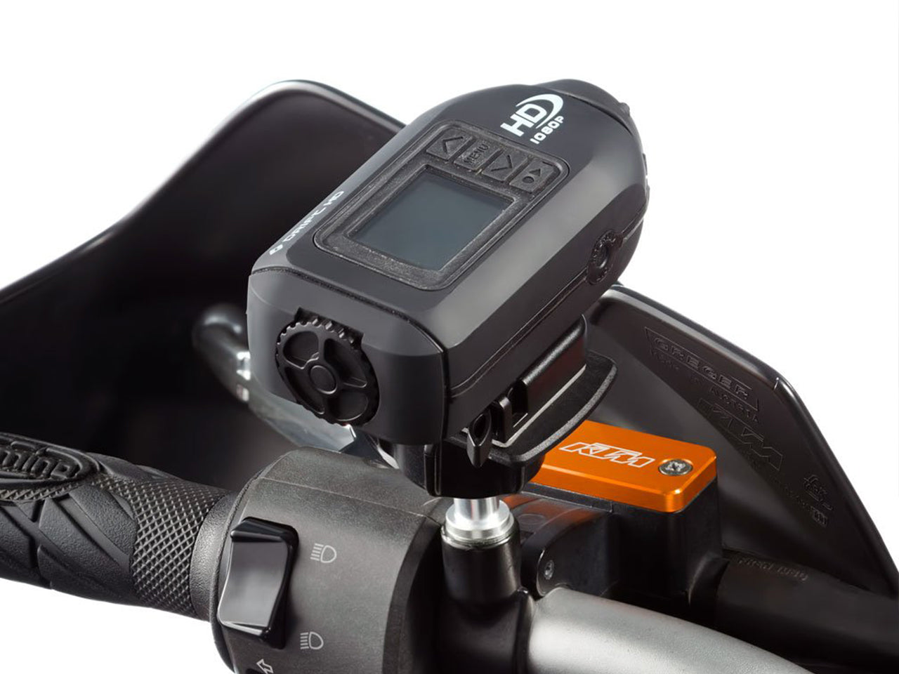 Camera mounted onto adapter handle bar