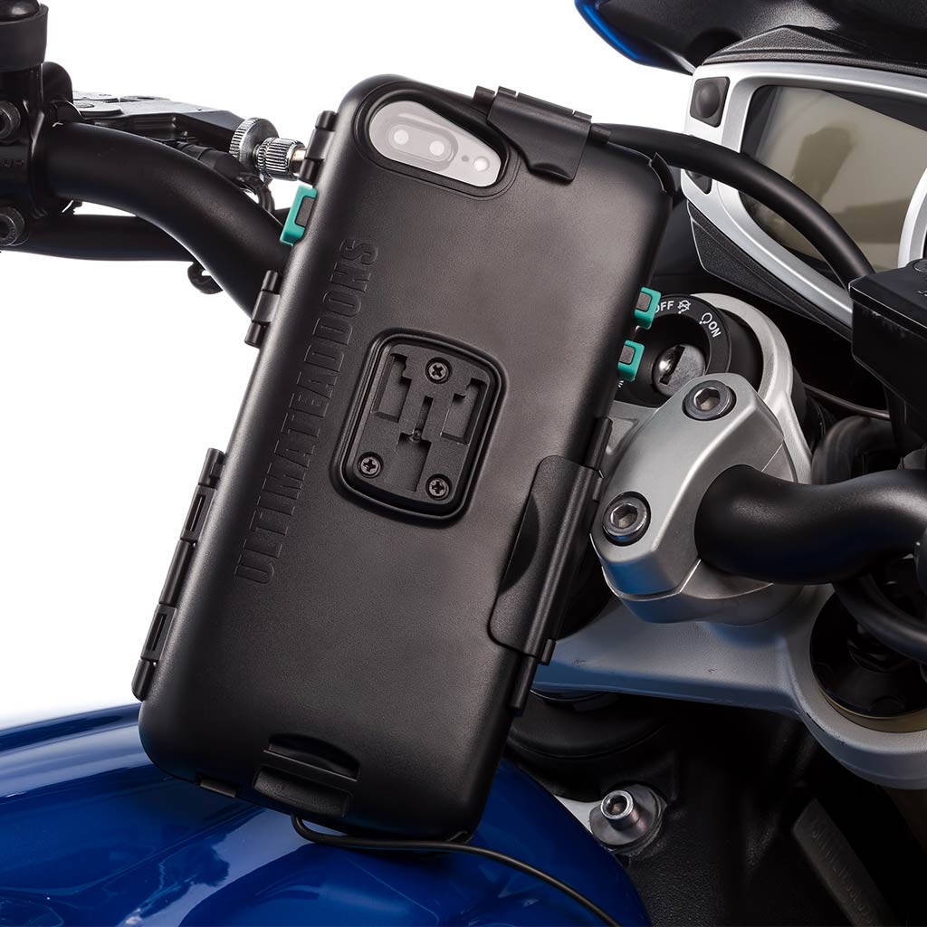 Motorcycle Tough Wateproof Satnav Case Top Clamp Mount Kit Apple iPhone SE 2