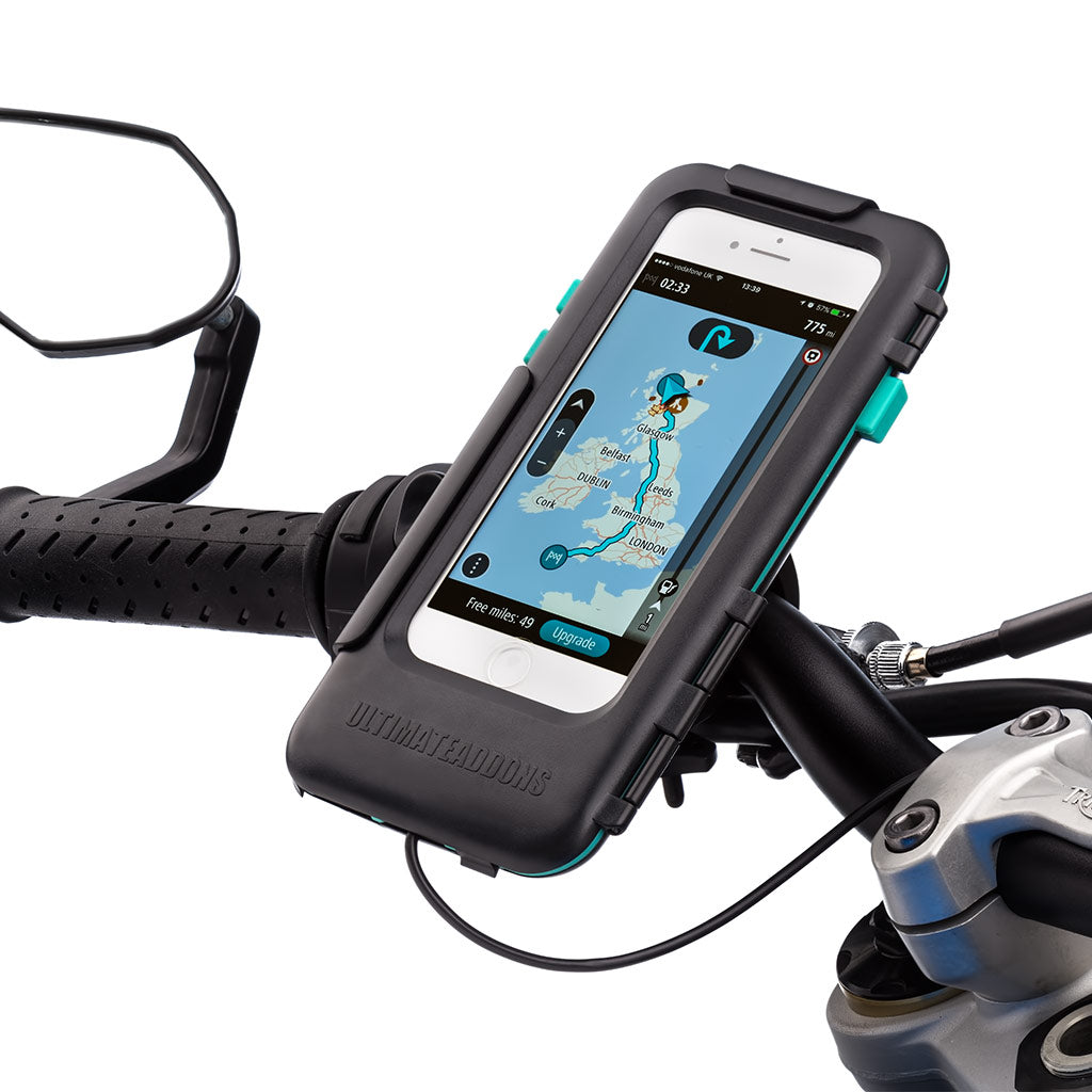 Apple iPhone SE 2 Waterproof Tough Motorcycle Handlebar Mounting Kit 