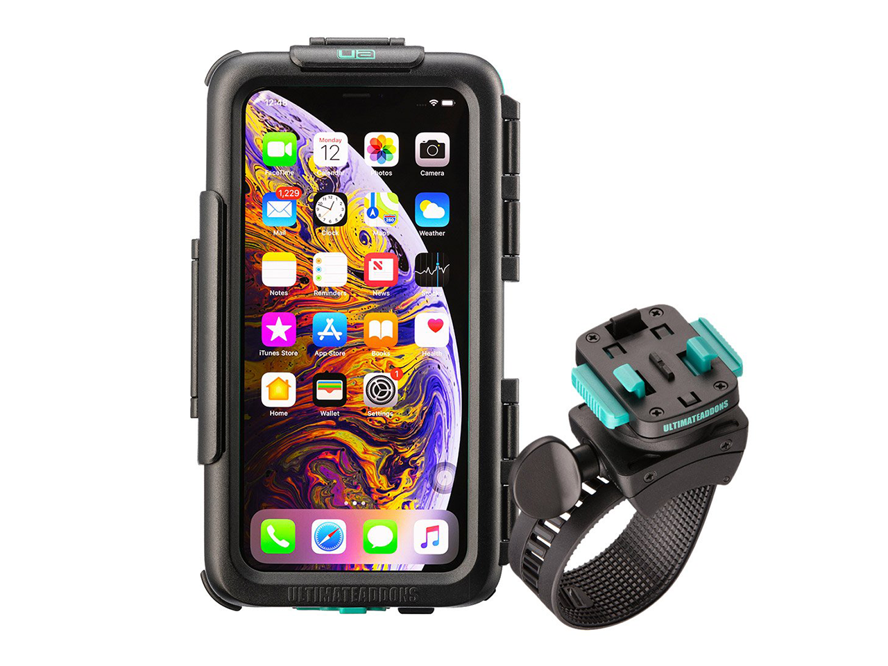 iPhone 12 / 12 Pro Helix Locking Strap Secure Bike Attachment with Ultimateaddons Tough Case 