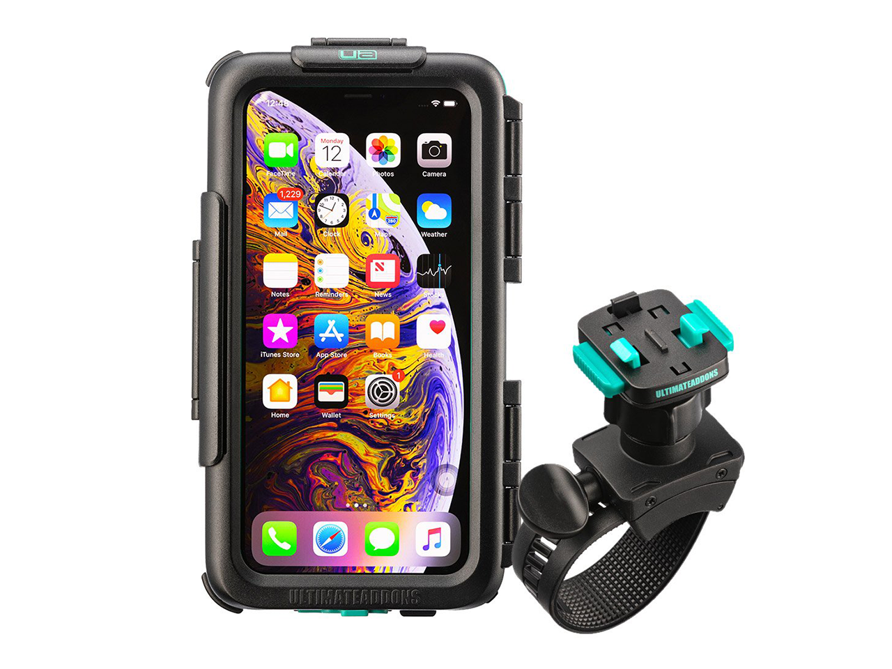 Apple iPhone 12 / 12 Pro Bike Bicycle Handlebar Waterproof Tough Case by Ultimateaddons Apple iPhone 12 / 12 Pro Bike Bicycle Handlebar Waterproof Tough Case by Ultimateaddons