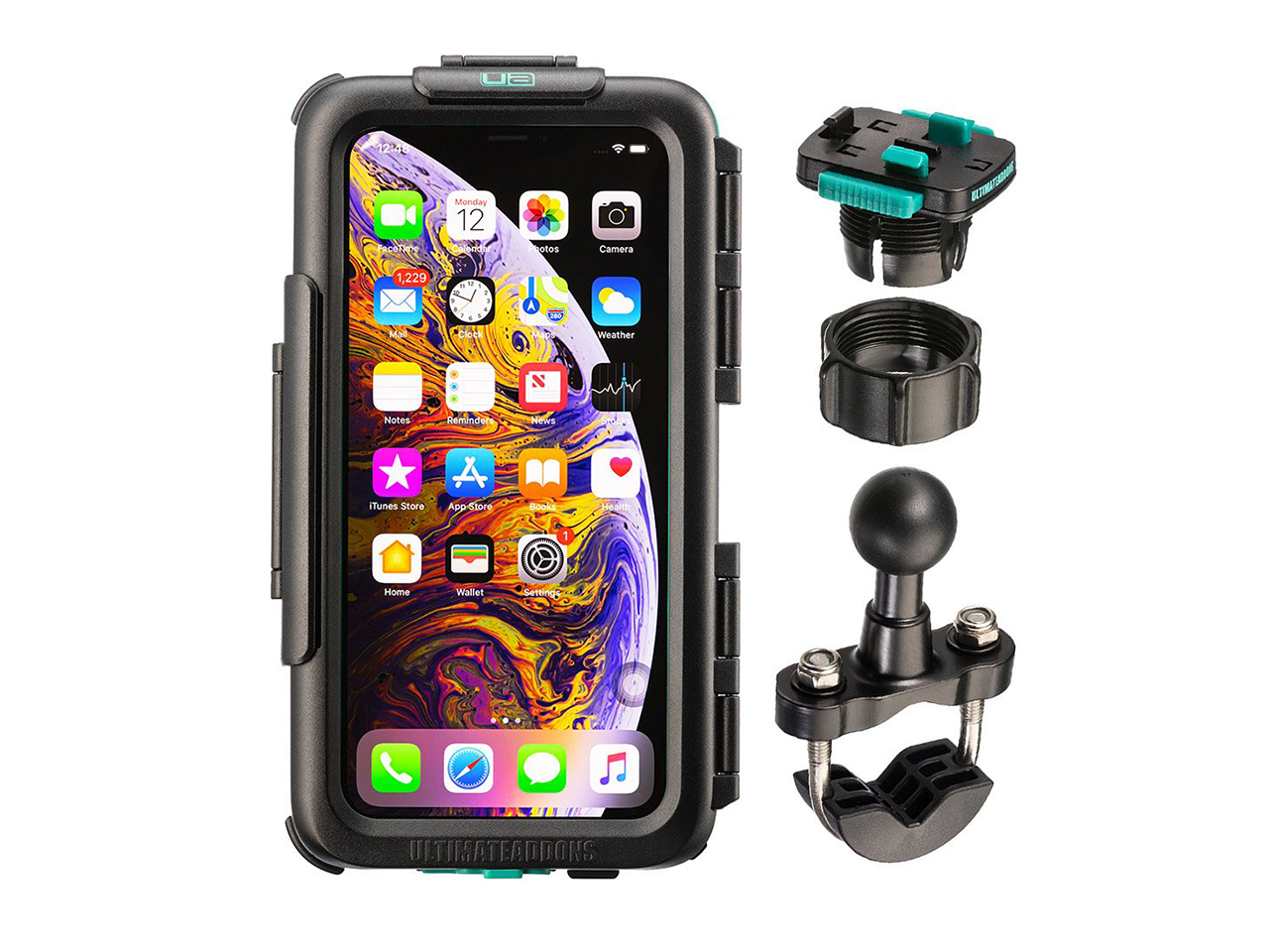 iPhone 12 Pro Max Touch Compatible Tough Case & Ultimateaddons Metal U-Bolt Attachment