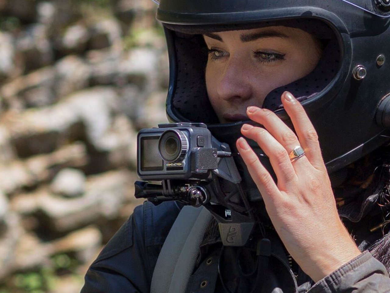 DJI Osmso Action Motorcycle Helmet Chin Gripper Mount Kit from